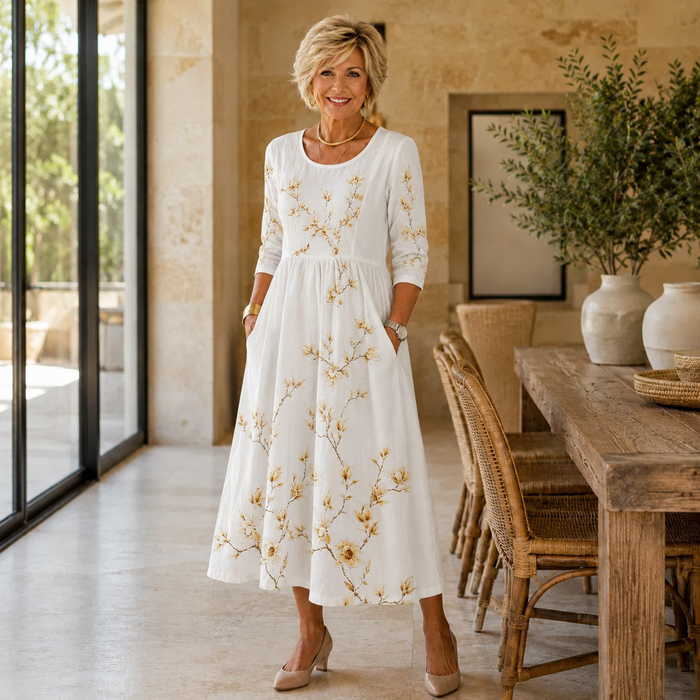 The Ivory Blossom Dress