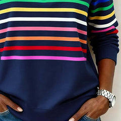 Maggie | Striped Half-Zip Sweater