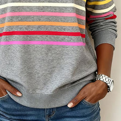 Maggie | Striped Half-Zip Sweater