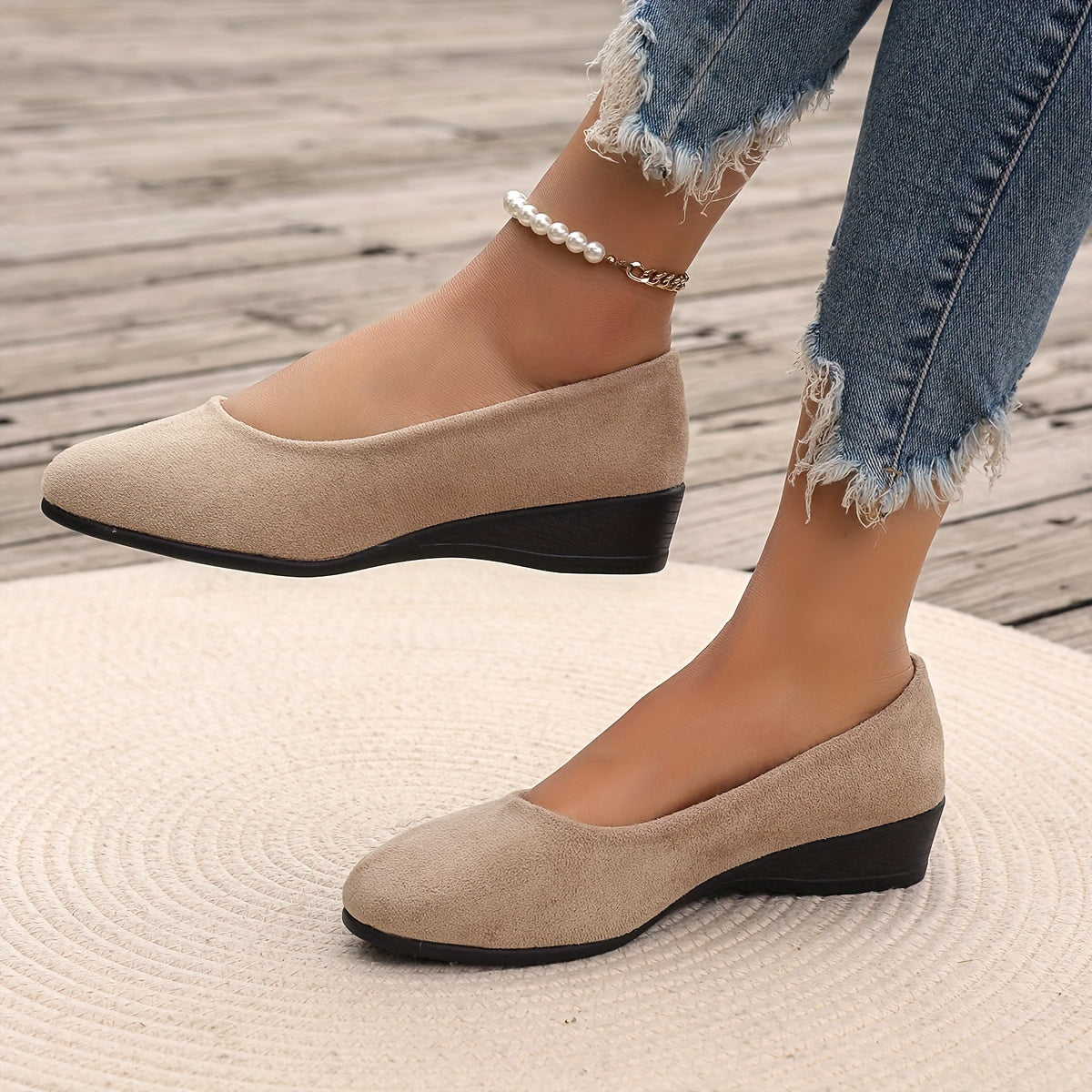Sarah | Wedge Ballerina Flats