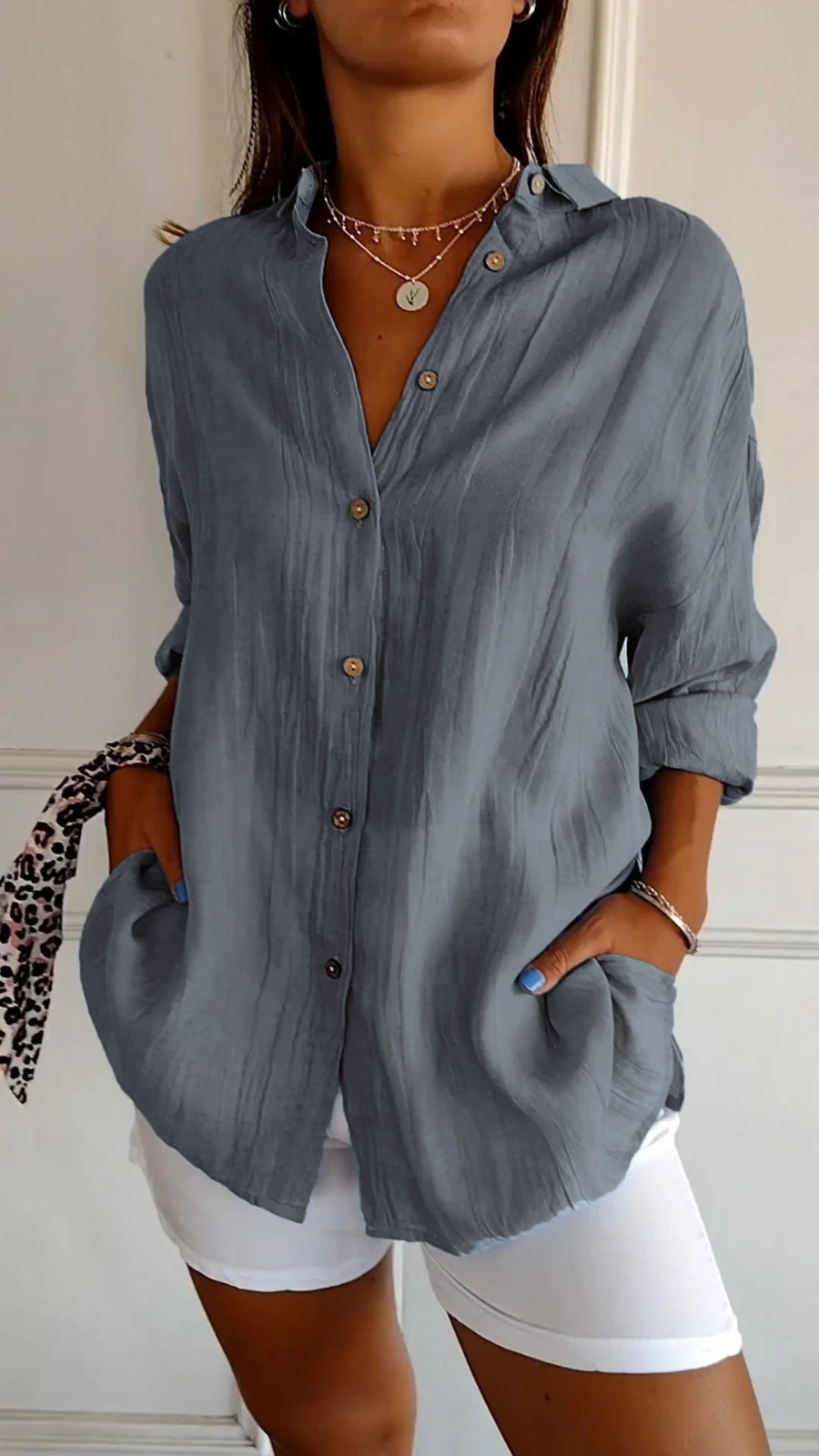 Bea | Linen Oversized Button Shirt