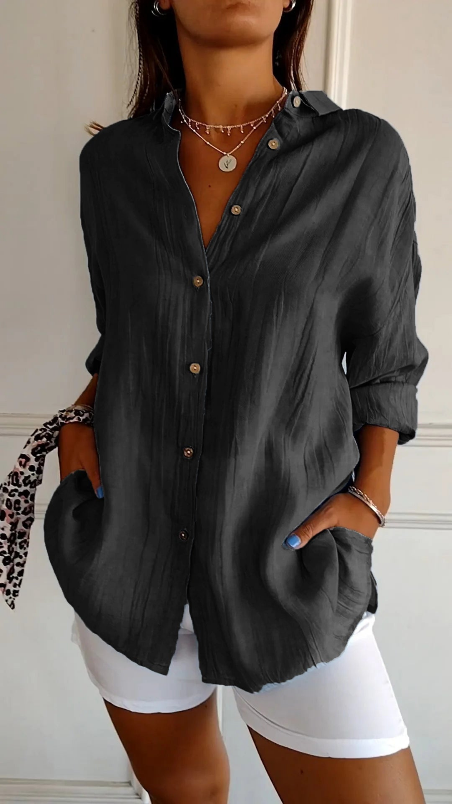 Bea | Linen Oversized Button Shirt