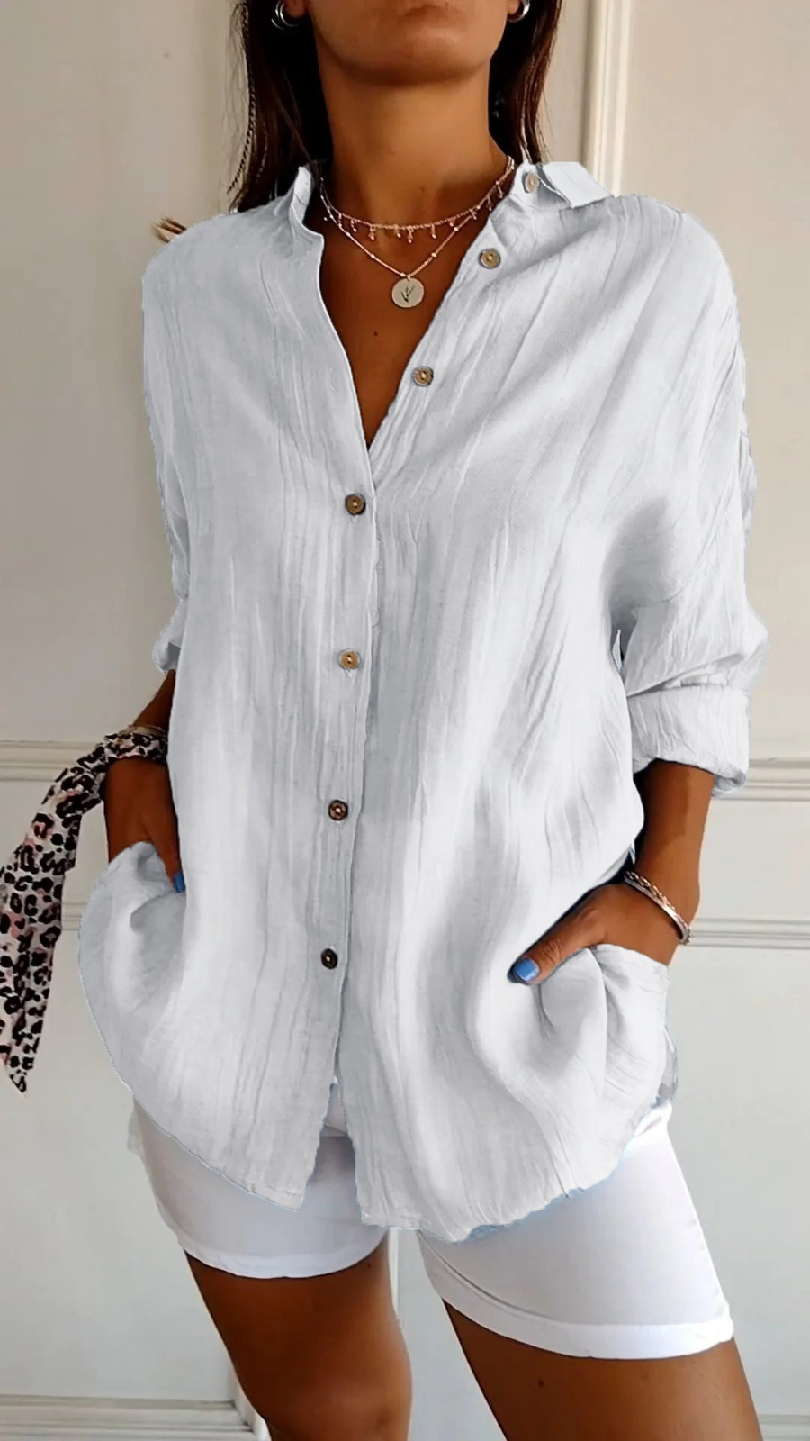 Bea | Linen Oversized Button Shirt