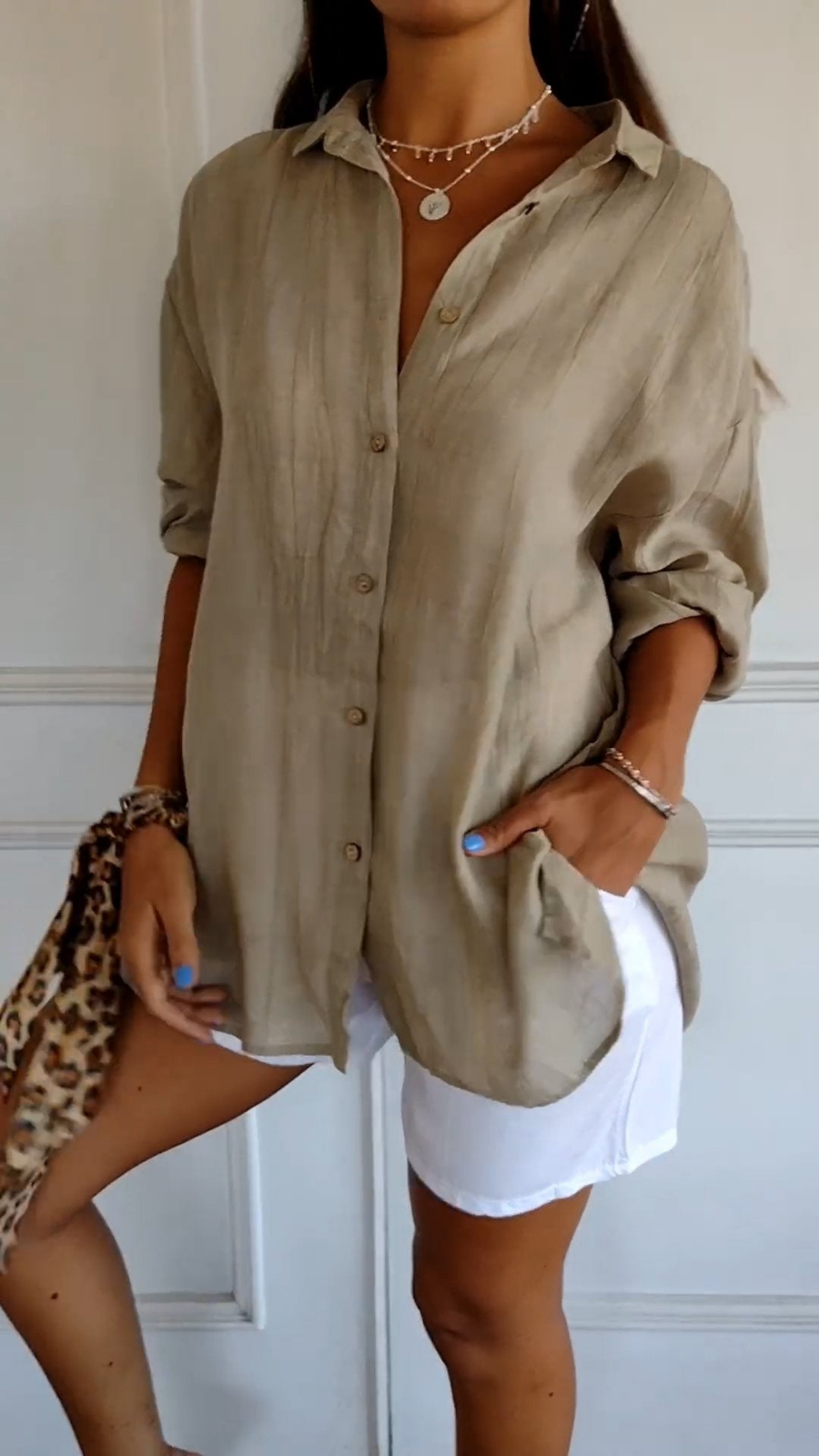 Bea | Linen Oversized Button Shirt