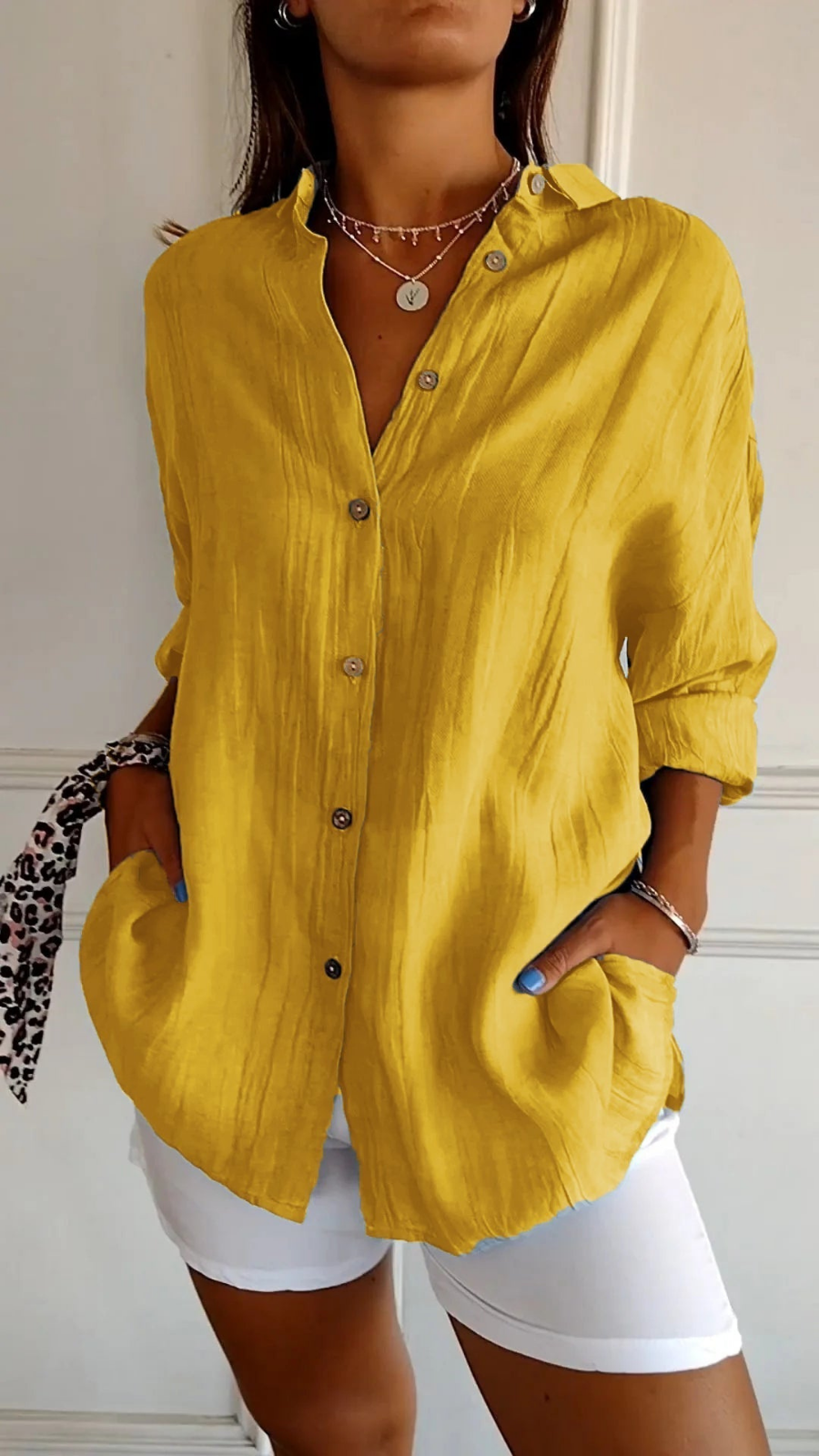 Bea | Linen Oversized Button Shirt