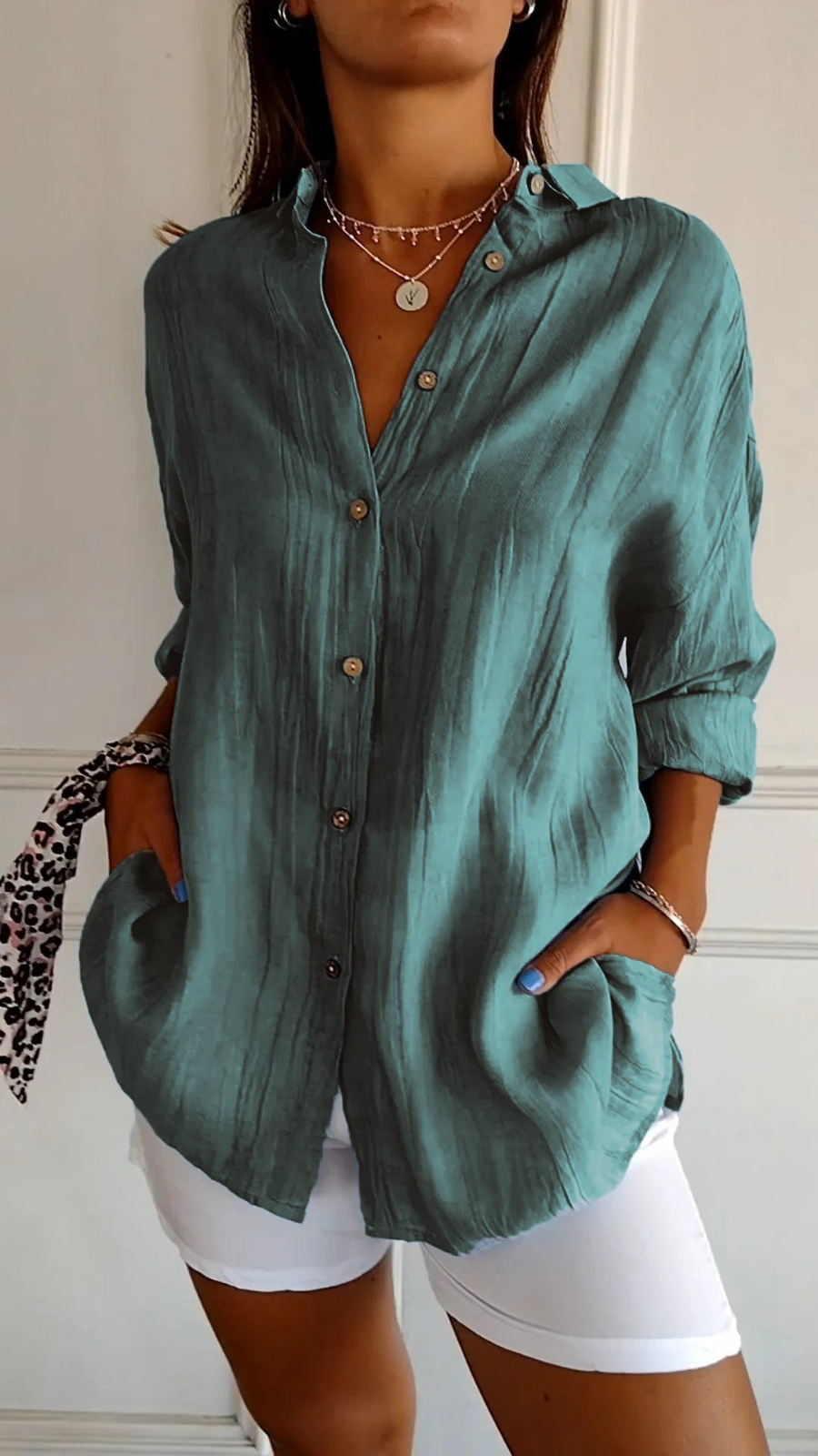 Bea | Linen Oversized Button Shirt