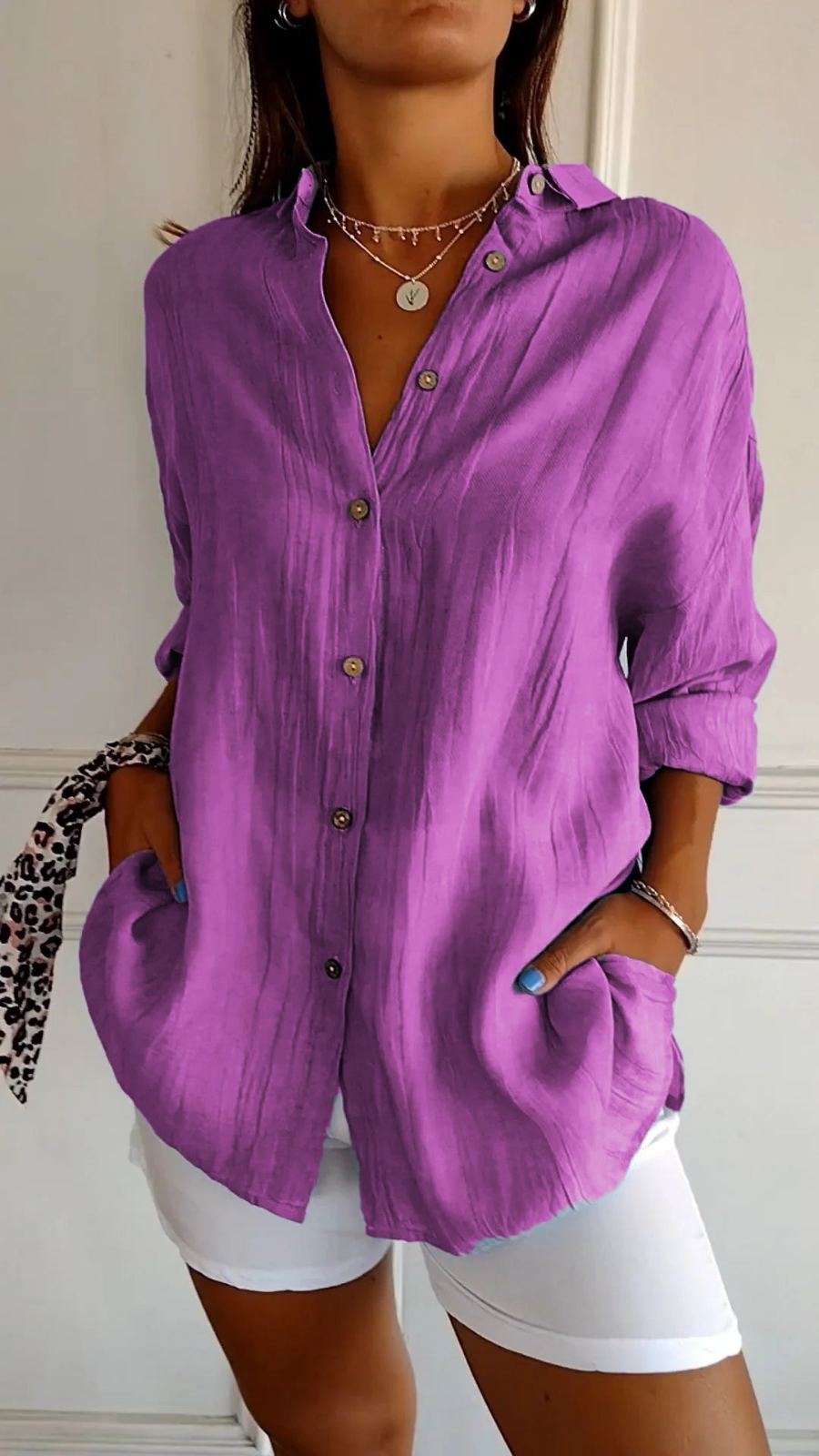 Bea | Linen Oversized Button Shirt