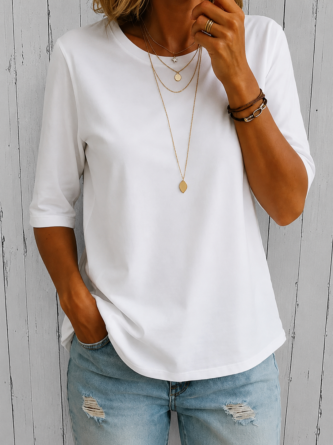 Harper | Relaxed Half-Sleeve Shirt