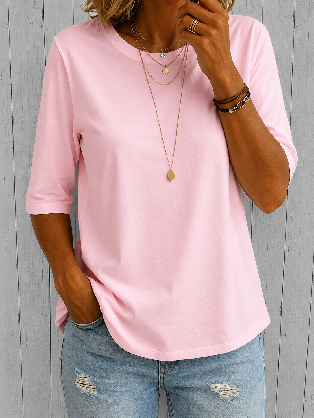 Harper | Relaxed Half-Sleeve Shirt