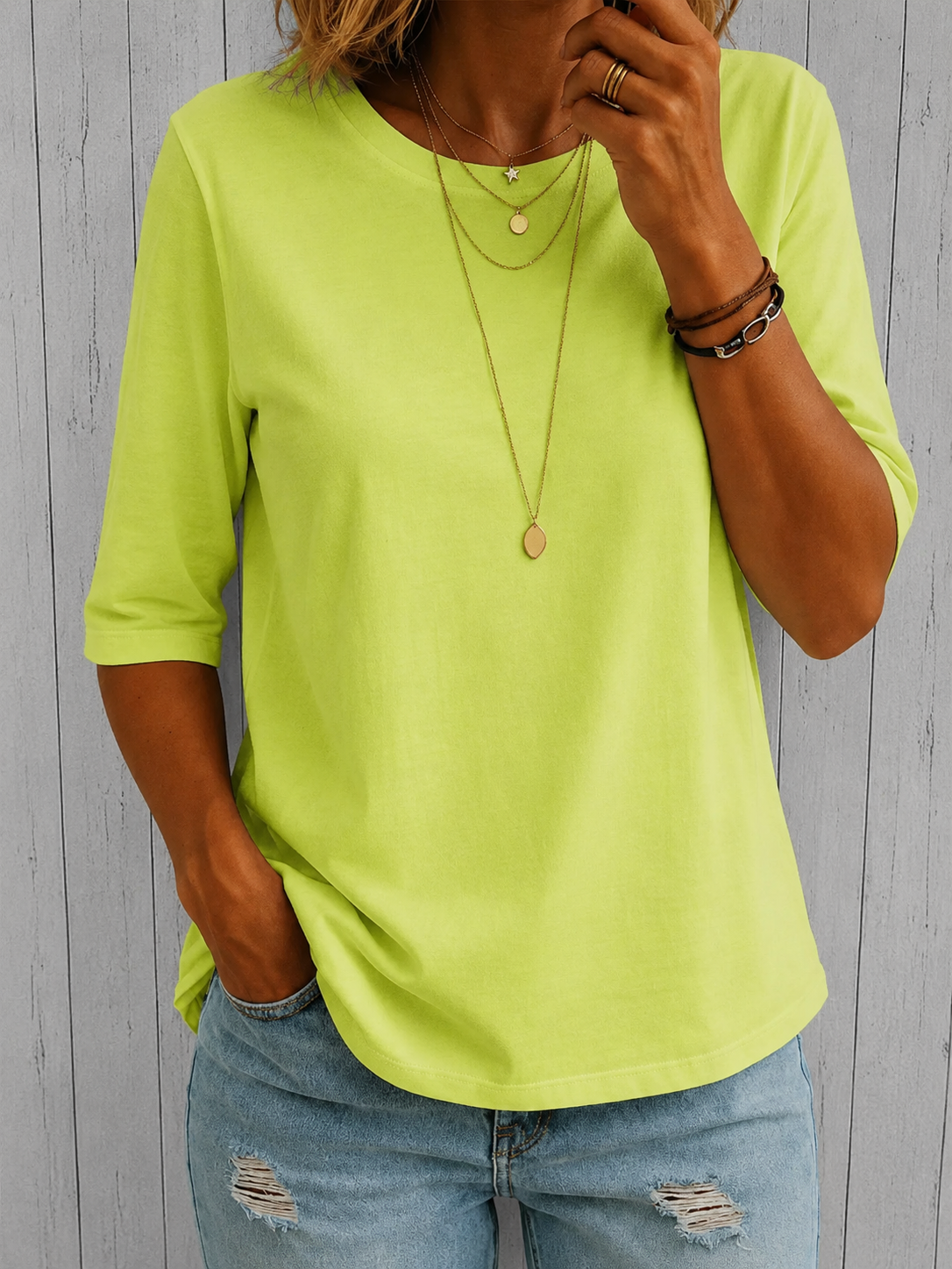 Harper | Relaxed Half-Sleeve Shirt
