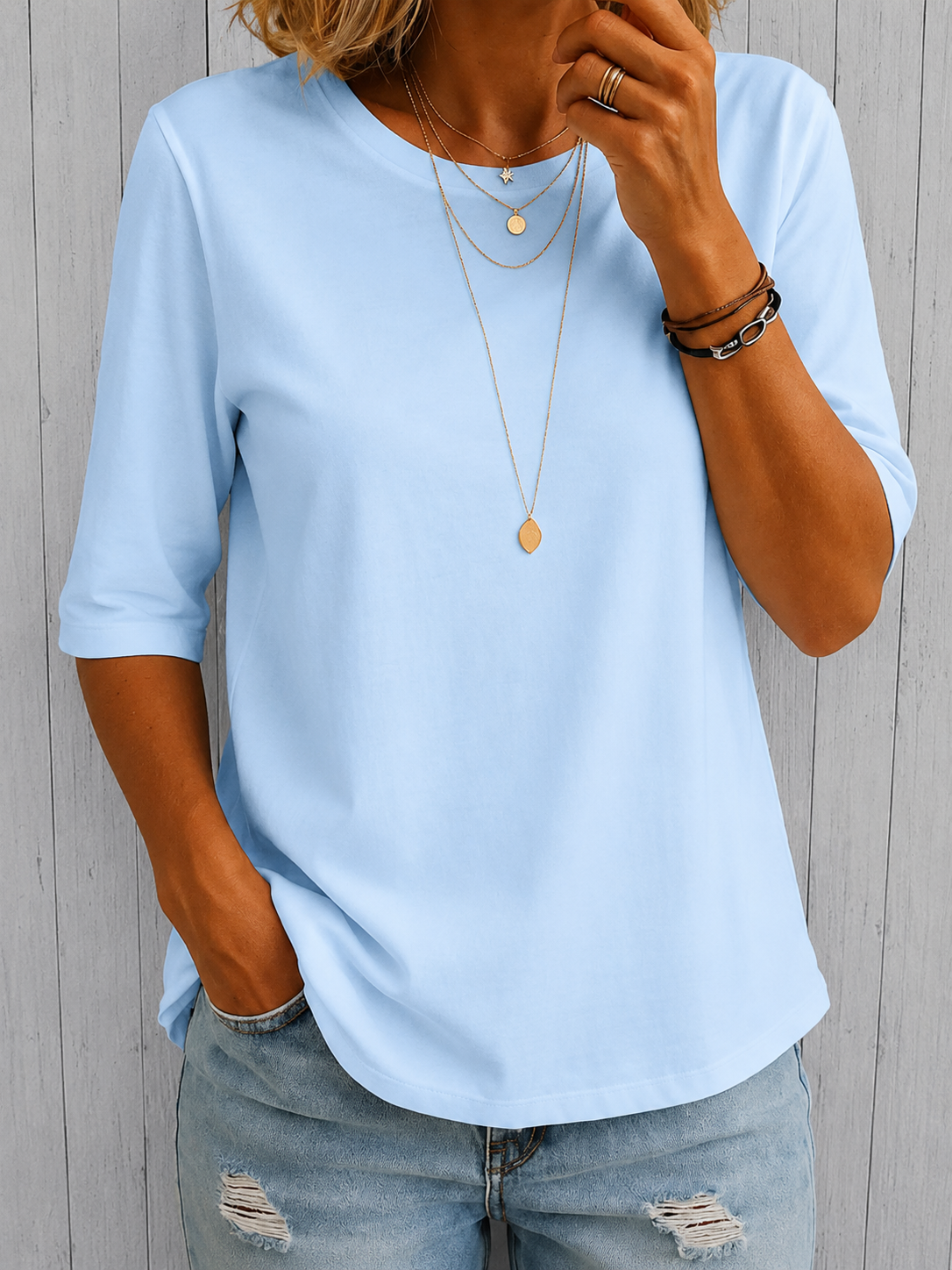 Harper | Relaxed Half-Sleeve Shirt