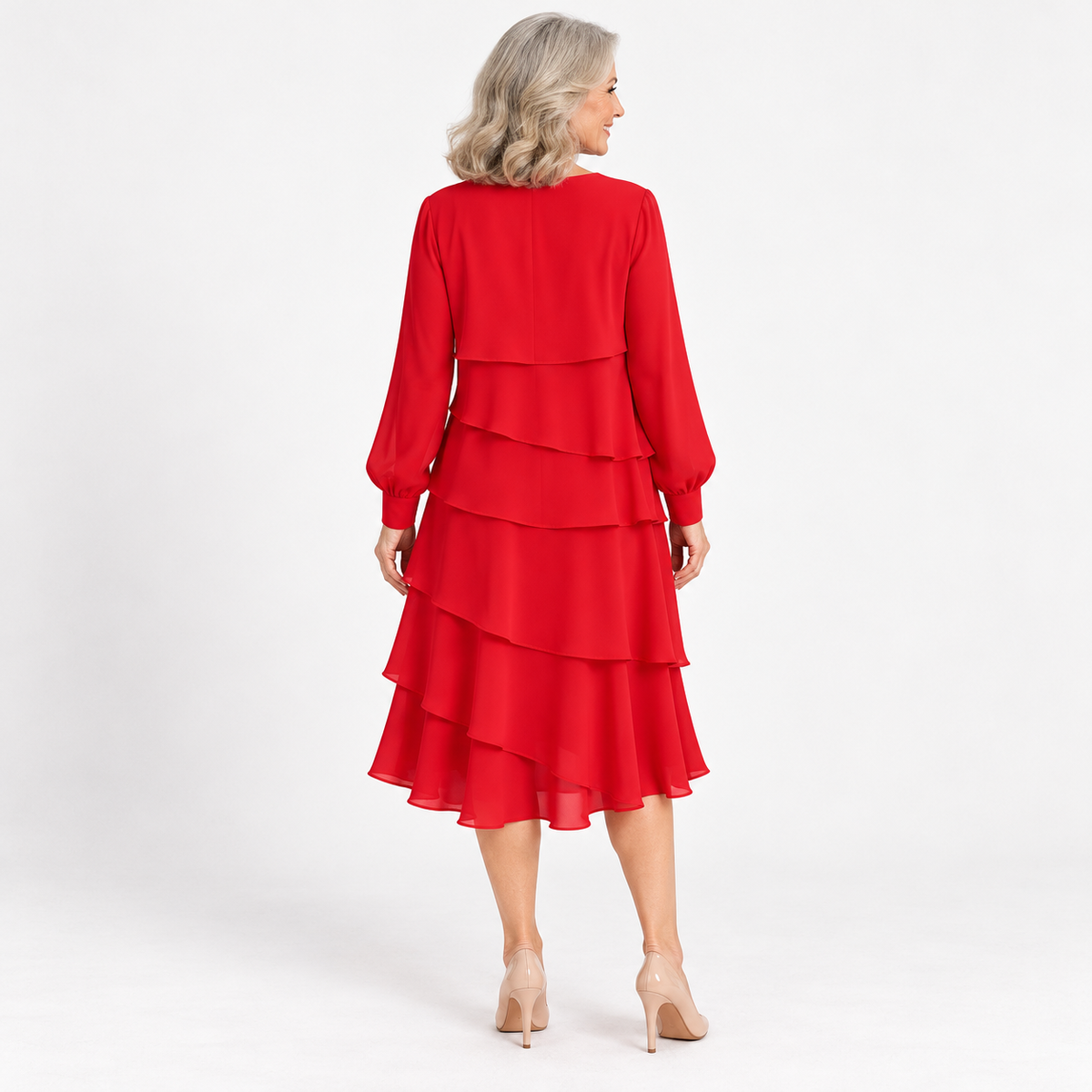 Kiri | Elegant Layered Midi Dress