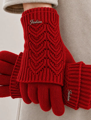 Edith | Warm Knit Gloves for Cold Hands