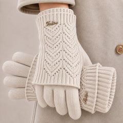 Edith | Warm Knit Gloves for Cold Hands