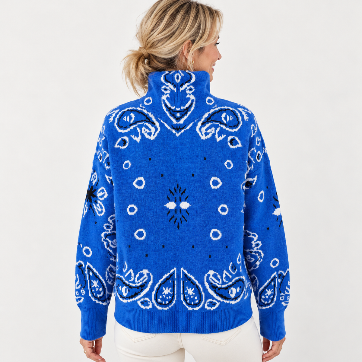 Marissa | Paisley Zip-Up Cardigan