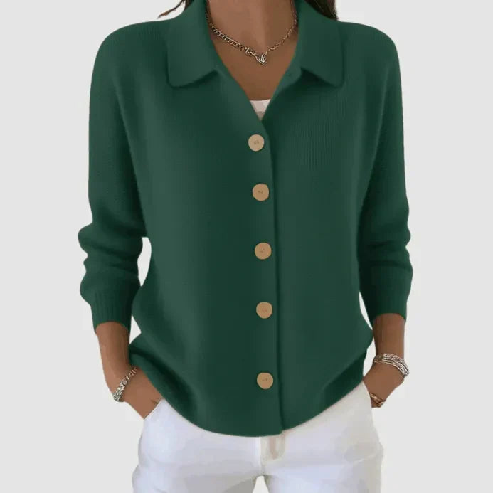 Women’s Button Front Knit Long Sleeve Cardigan