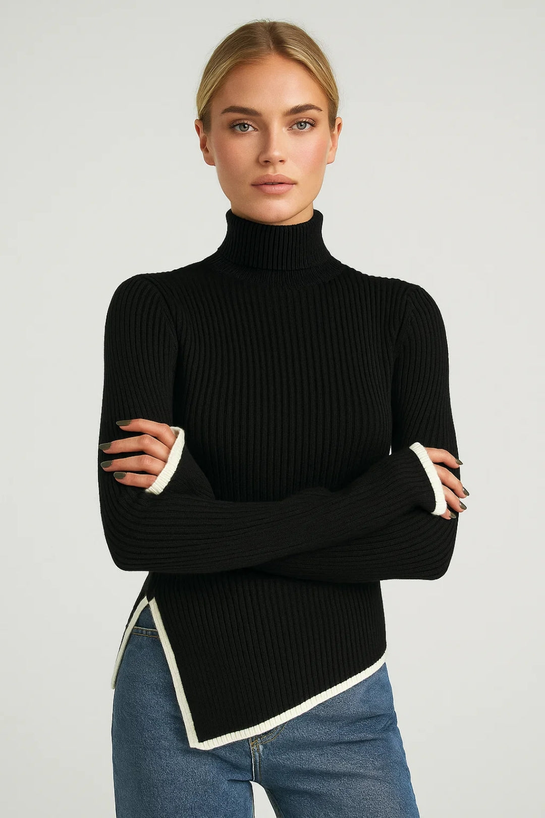 Women’s Bell Sleeve Turtleneck Sweater