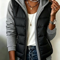Berta | Quilted Color-Block Hooded Jacket