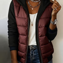 Berta | Quilted Color-Block Hooded Jacket
