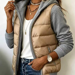 Berta | Quilted Color-Block Hooded Jacket