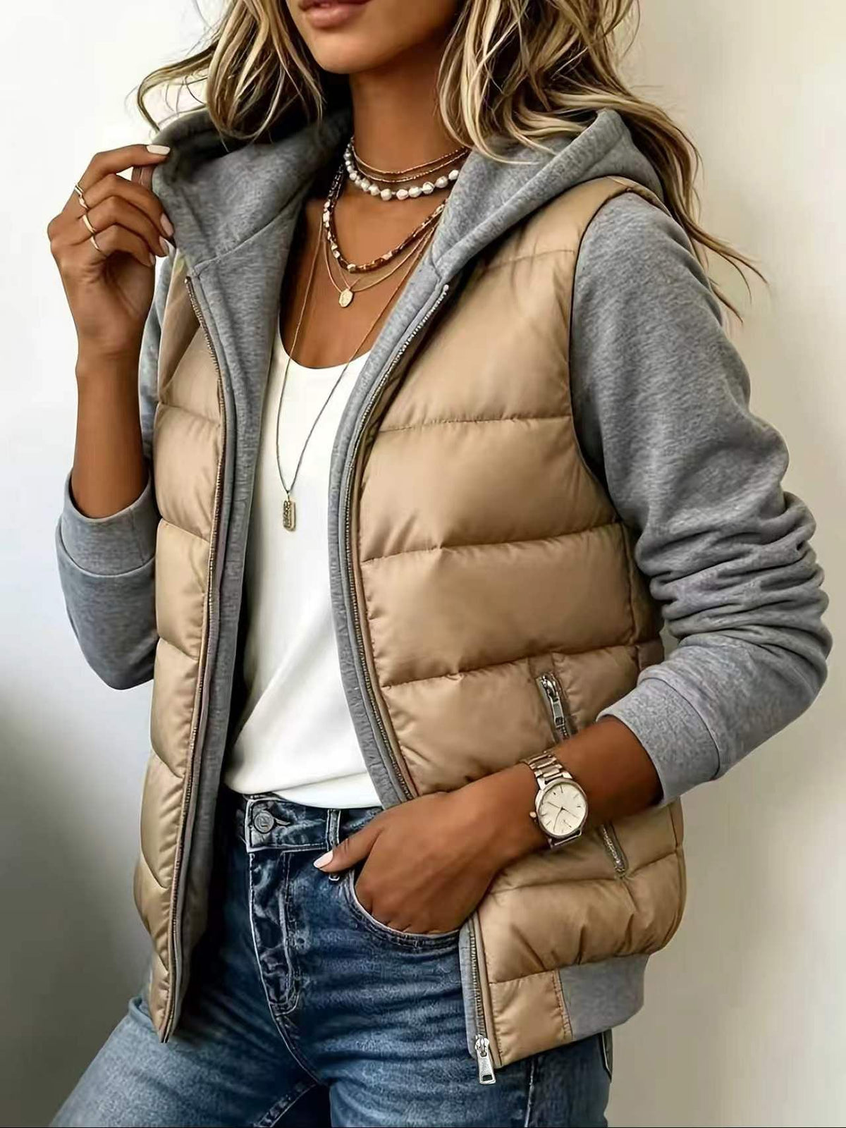 A hood for windy, drizzly days