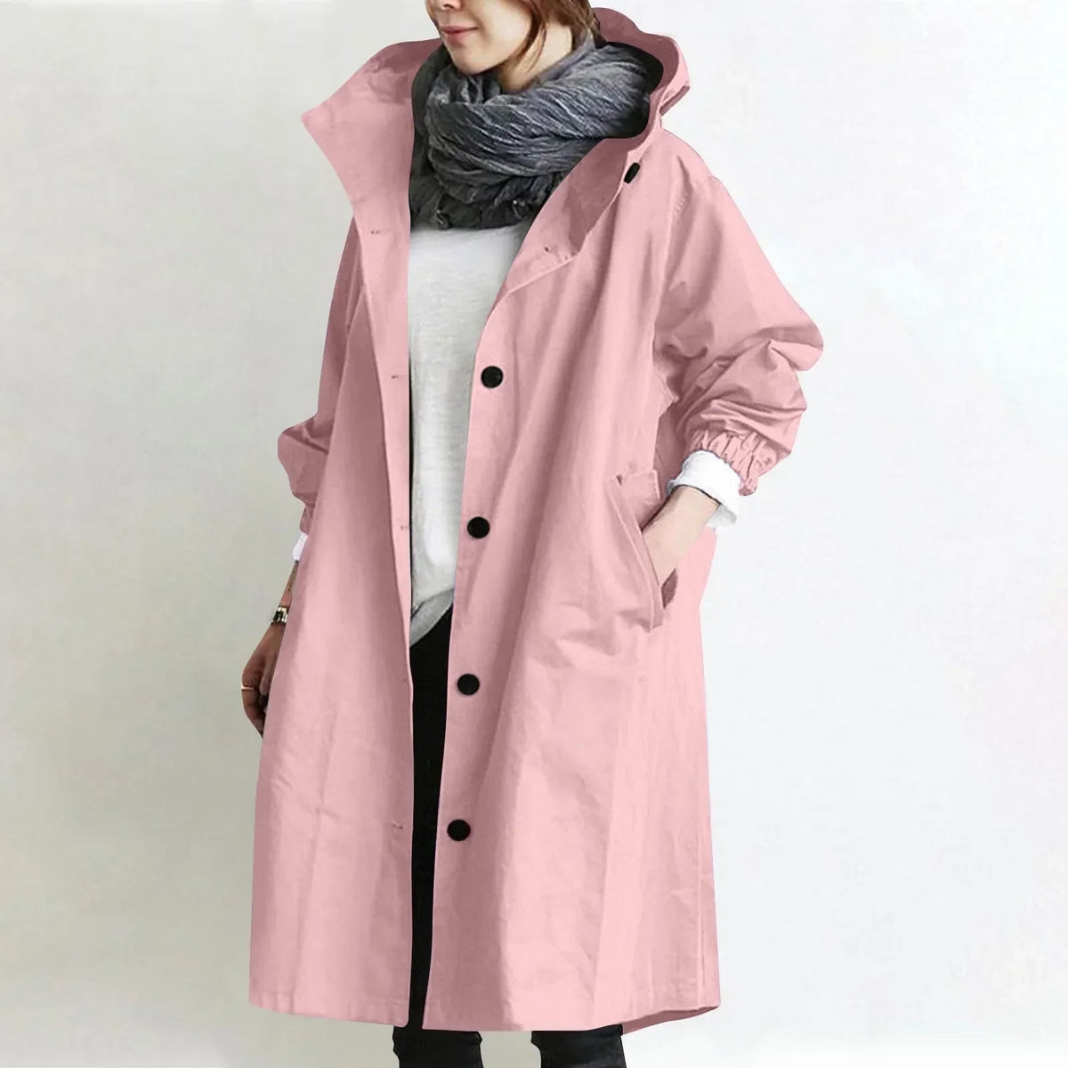 Audrey | Elegant Hooded Trench Coat