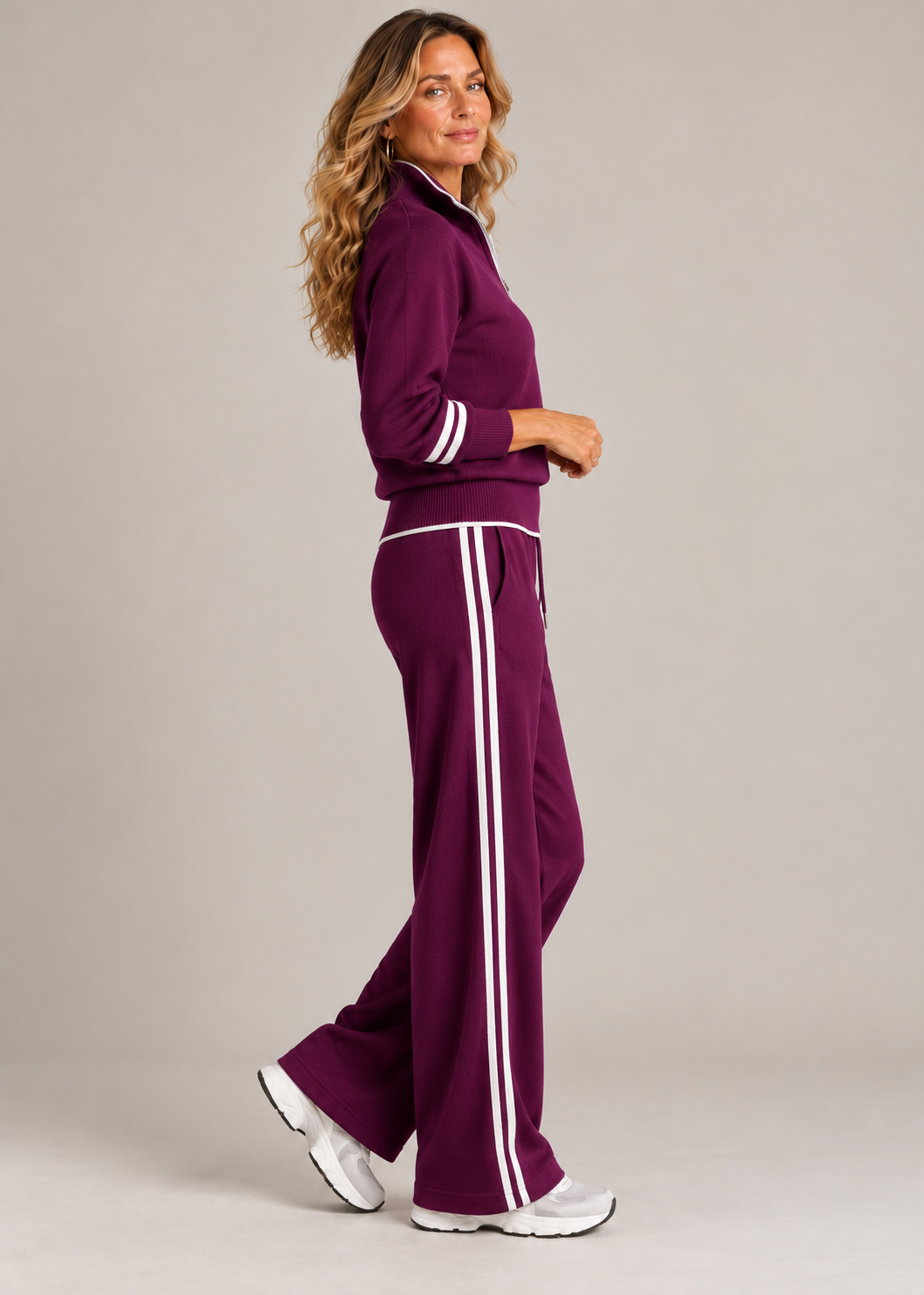 Ensemble Kate | Pull Demi-Zip & Pantalon Large