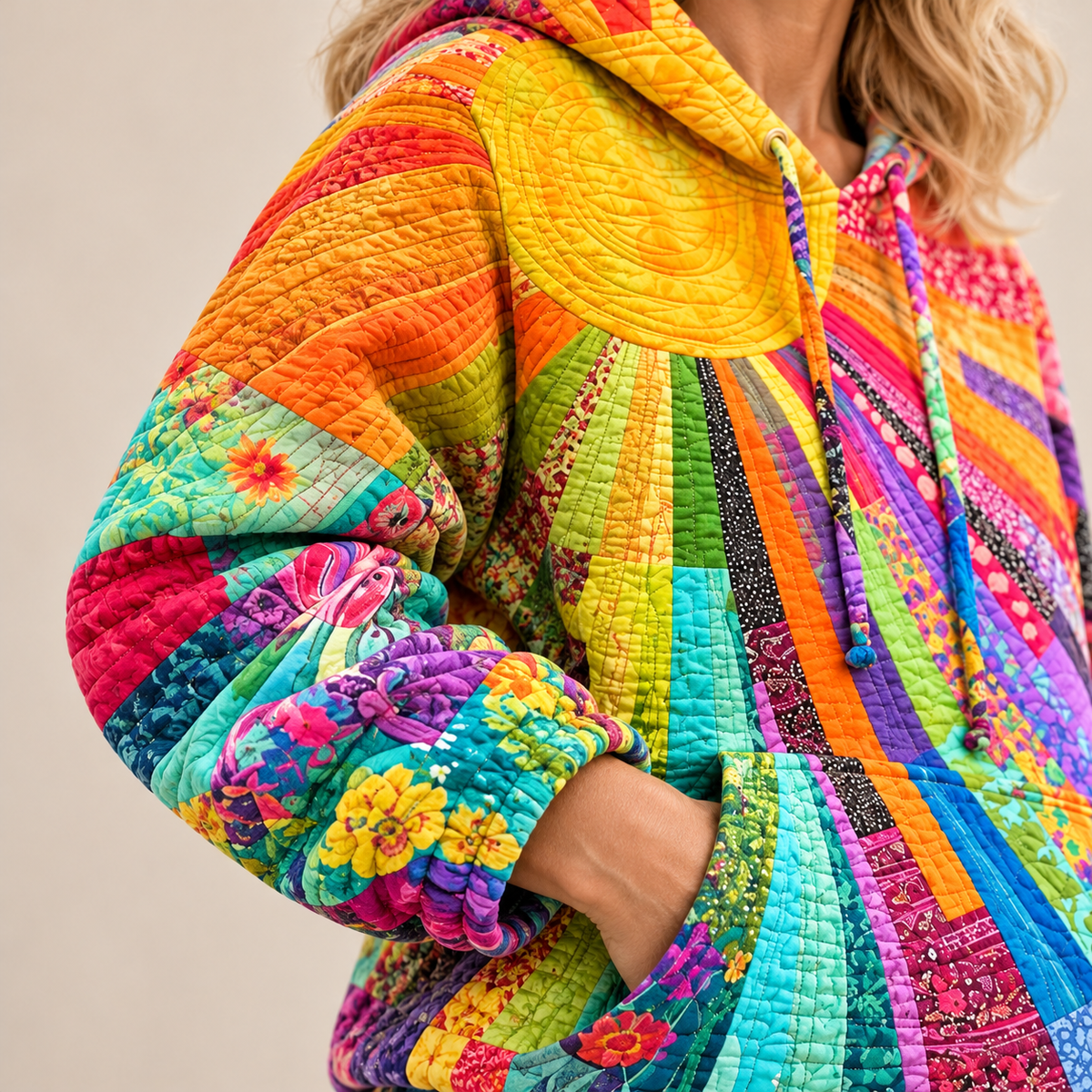 Amanda | Wildflower Quilted Hoodie
