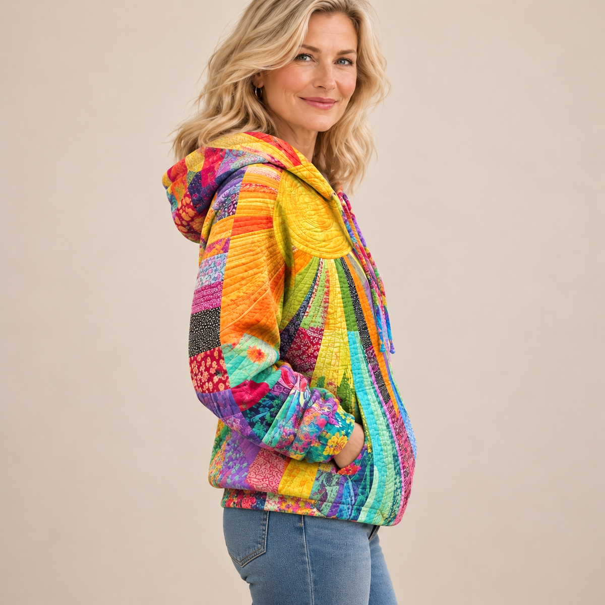 Amanda | Wildflower Quilted Hoodie