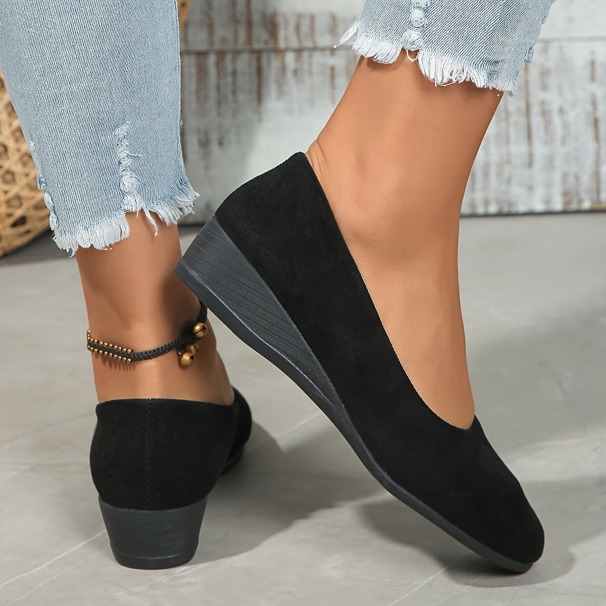 Sarah | Wedge Ballerina Flats