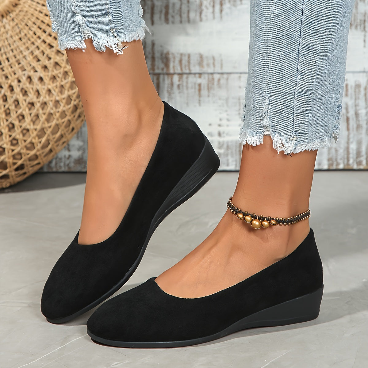 Sarah | Wedge Ballerina Flats