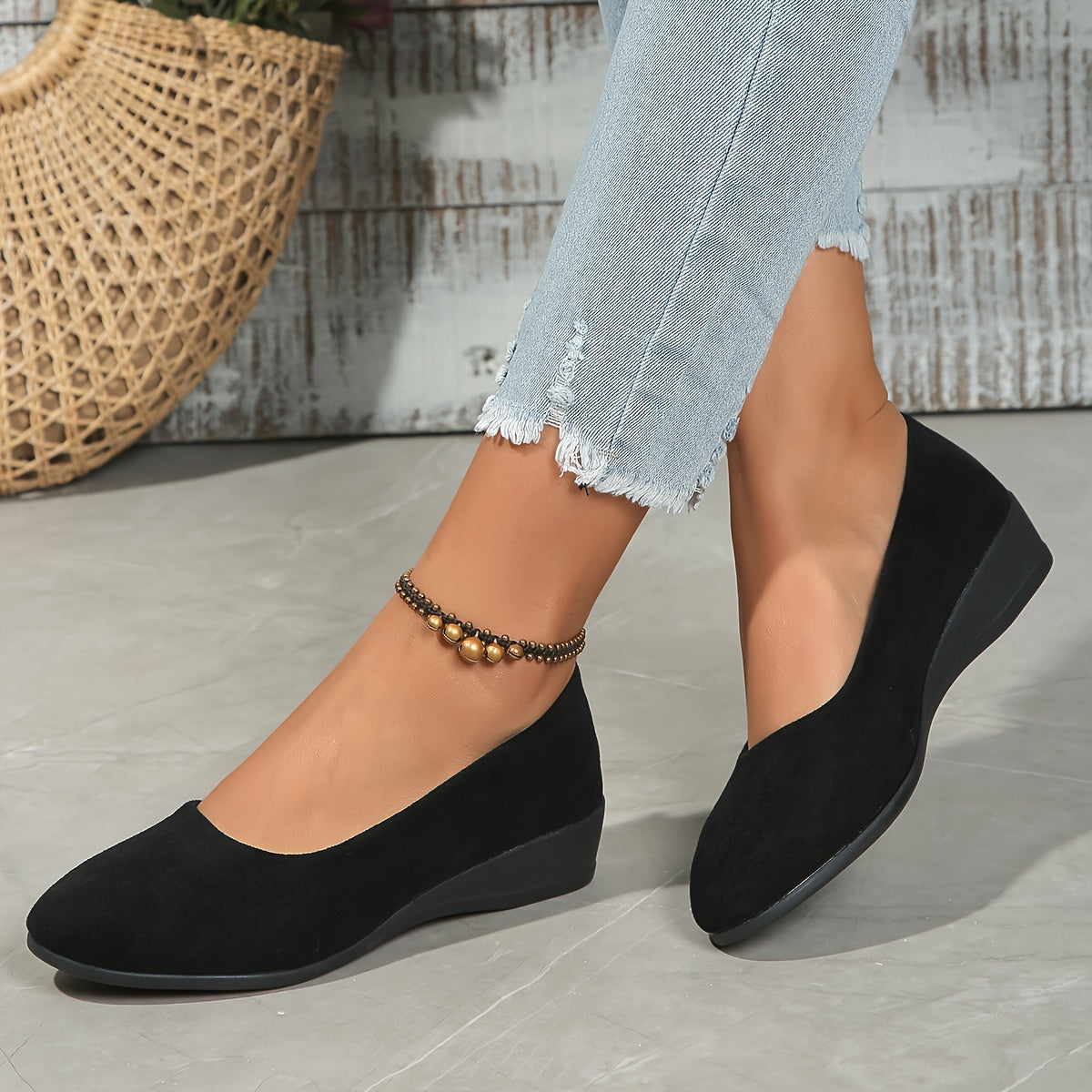 Sarah | Wedge Ballerina Flats