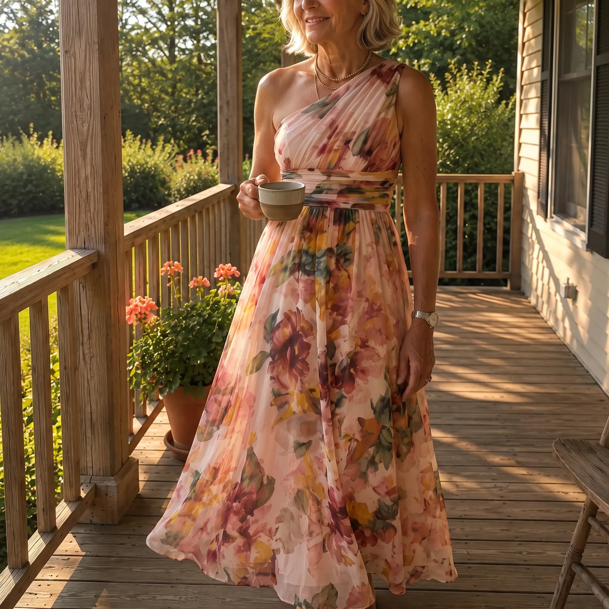 A chiffon skirt that moves with you