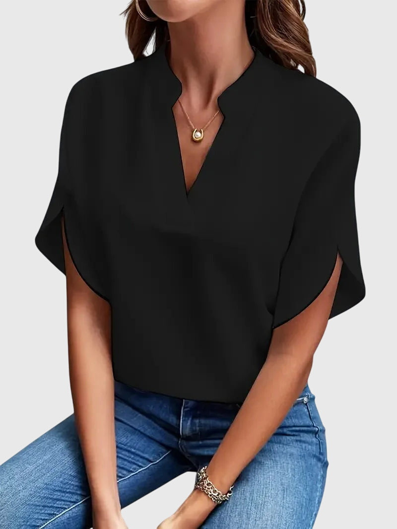 Beatrix™ | Soft and Elegant V-Neck Shirt