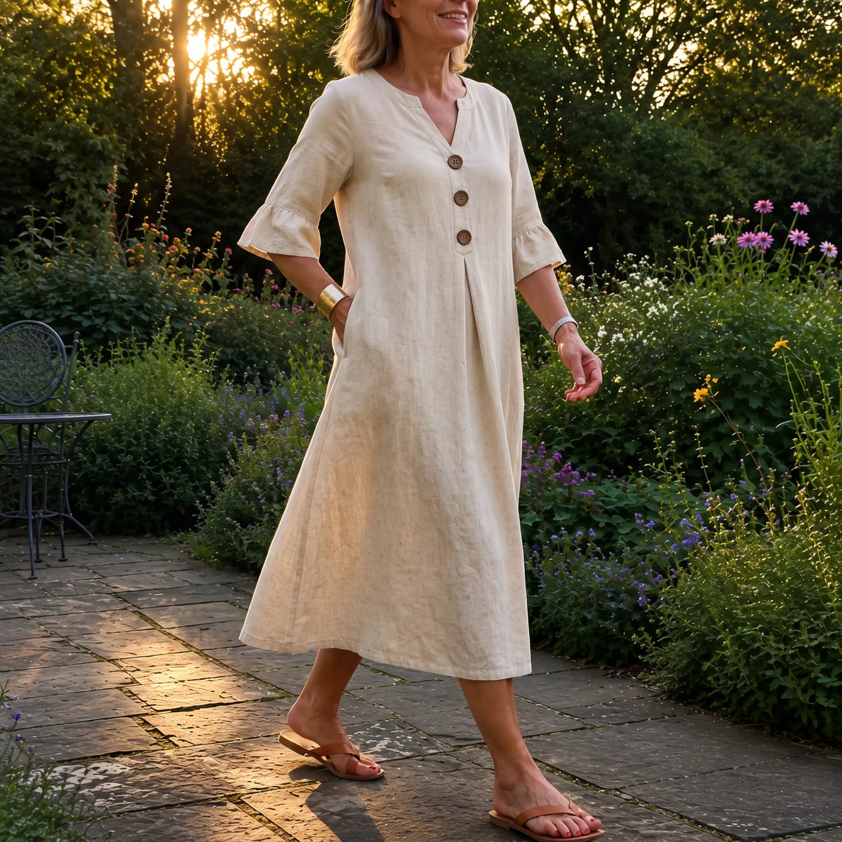 The Eleanor in Beige — light, relaxed and easy from morning to evening.