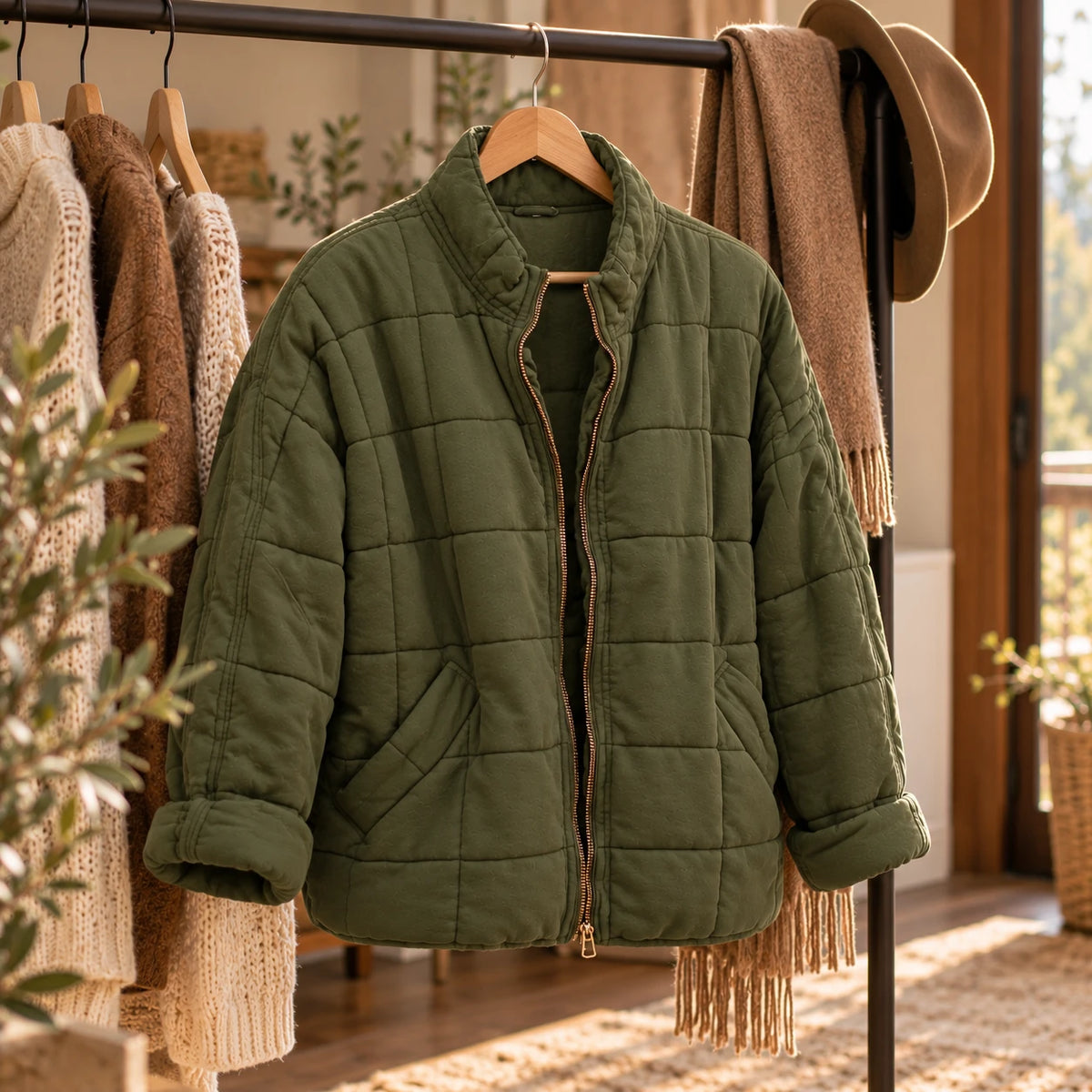 Roomy pockets for cold hands