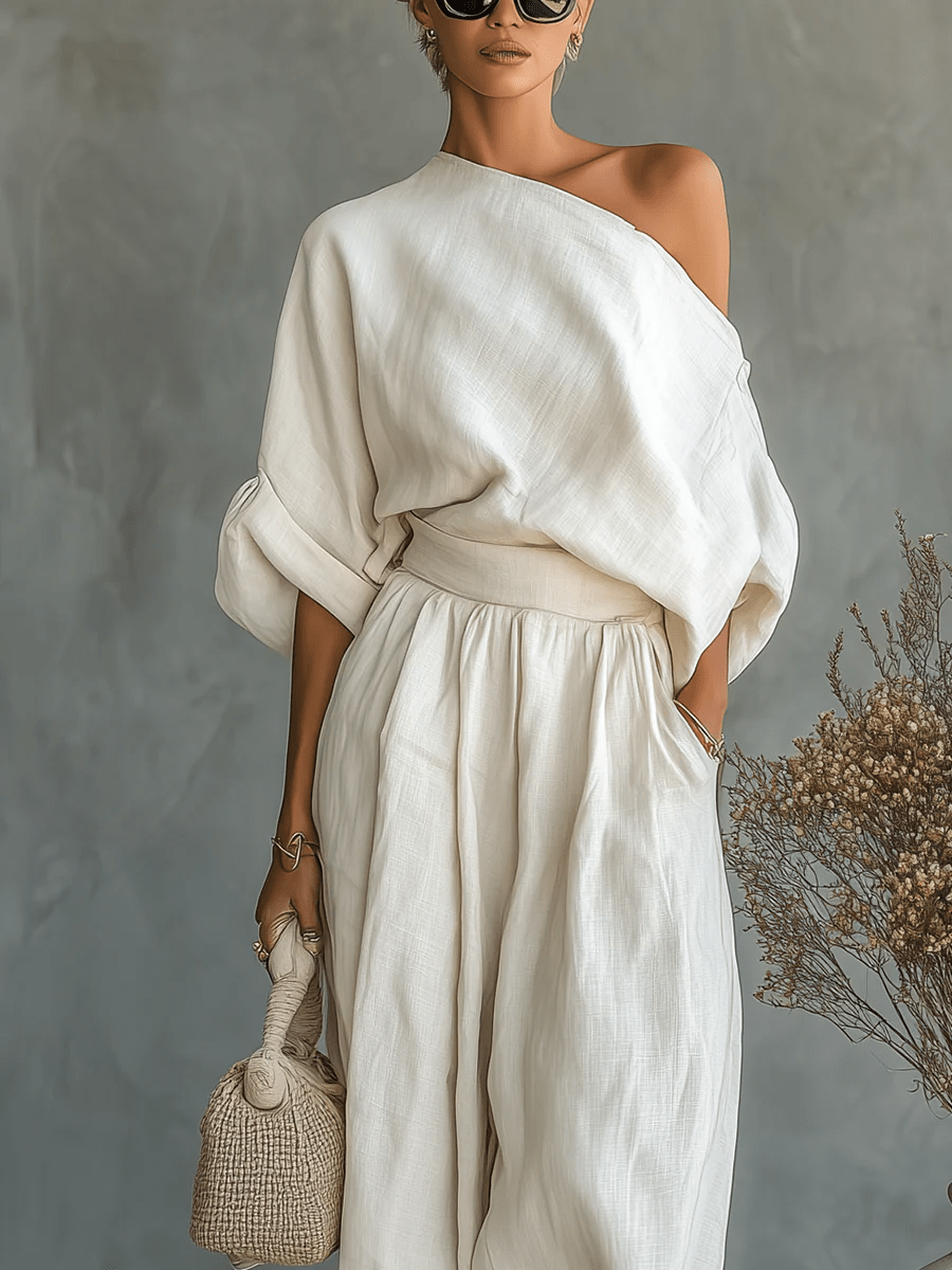 Winona | Off-shoulder Top and Slim-fit Trouser Set