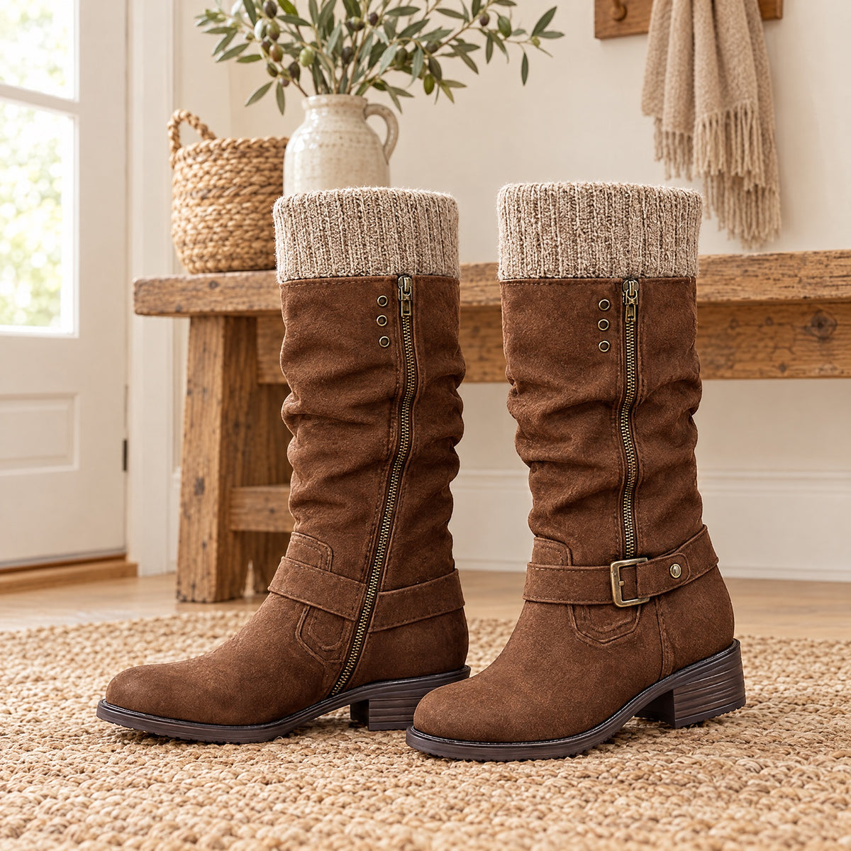 A low block heel for steady steps