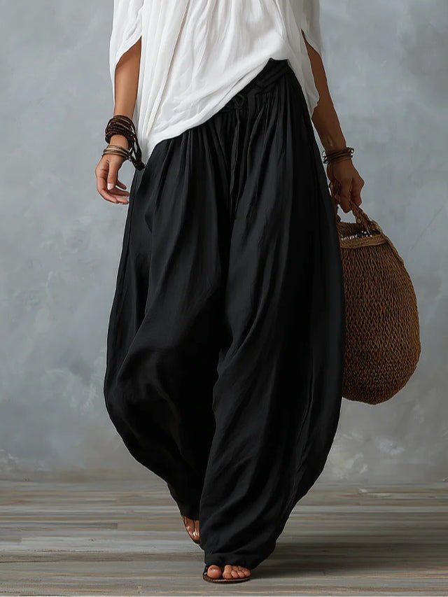 Adeline | Off-shoulder Top and Loose Lantern Pants Set